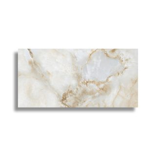 Gepolijste vloertegel 60x120 cm Marmerlook Onix Goud R109. Ook in diverse maten leverbaar.