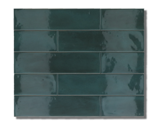 Hoogglans wandtegel 7.5x30 cm Cifre Opal Emerald RBT177