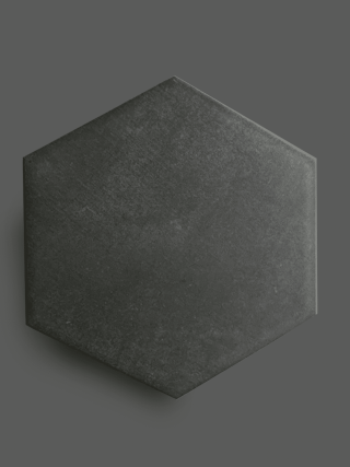 Vloertegel 23×26 cm Hexagon Zwart A314 is geschikt op de vloer en wand