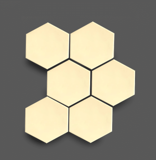 Wandtegel 10×11 cm Hexagon Ivoor A263 Is geschikt voor in de badkamer, de keuken of het toilet