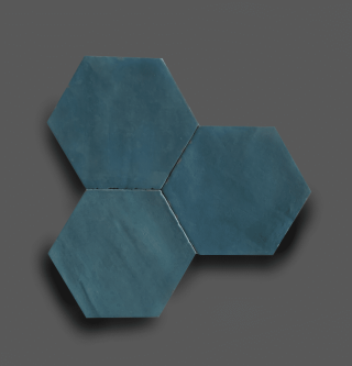 Wandtegel 13,9×16 cm Hexagon Donker Blauw A183 Is geschikt voor in de badkamer, de keuken of het toilet
