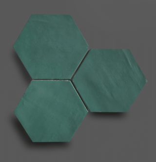 Wandtegel 13,9×16 cm Hexagon Groen A181 Is geschikt voor in de badkamer, de keuken of het toilet