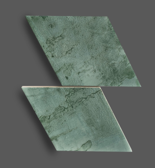 Wandtegel 15×25,9 cm Rombo Groen A228 Is geschikt voor in de badkamer, de keuken of het toilet